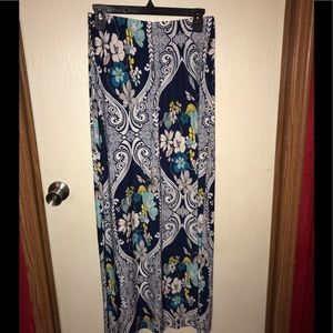 Long silky stretchy skirt